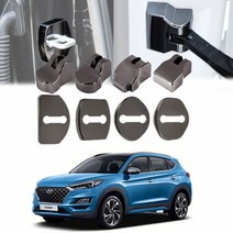 KKX172836도어체커 도어스트라이커 올뉴투싼 페이스리프트 블랙크롬세트, 현대