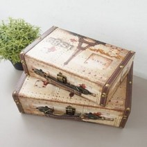 빈티지 실용적인 스몰 트렁크 가방 2P 에펠탑, 단일속성