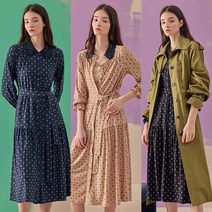 [런칭가 69 900원] 22SS 디테처블 카라 시그니처 프린트 원피스 1종 LL221F0101OP