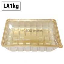 정육포장 포장용기 LA1K(PET금) 10개 갈비용기, LA1K(PET금색)+뚜껑 10SET