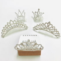티아라 왕관 머리띠 티아라 머리핀 생일파티 머리띠 파티소품 웨딩소품 블링블링 티아라, 티아라_5