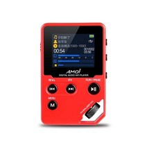 MP3 블루투스 뮤직 플레이어 MP4 FLAC amoi c10 hifi mp3 hd, 빨간색, 64GB