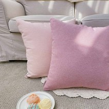 [패드랑] 핑크톤 피톤치드 북유럽 사각 패브릭 쿠션커버 50x50