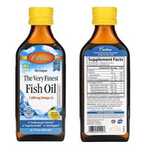 칼슨 노르웨이 피쉬오일 오메가3 액상 레몬 1600mg 200ml, 1개