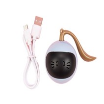고양이 낚시대 애완 동물 스마트 led 자기 회전 공 usb 충전식 깃털 장난감 27, USB로