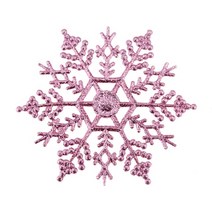 스노우볼 워터볼 오르골 크리스마스 장식 선물 소품 무드등12 개/대 플라스틱 골드 실버 반짝이 가루 눈송, 06 분홍색