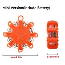 1/2/3/4/6/8/10/12Pcs LED 경고 라이트 배터리 내장 9 모드 안전 플레어 대시 비상 깜박임 램프 휴대용 스트로브, Mini-Normal Type_4Pcs