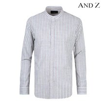앤드지 95사이즈 스트라이프 차이나넥 린넨 셔츠