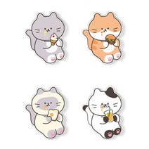 [주문제작]트라이코지 아크릴톡 푸드야옹이 그립톡 스마트톡 핸드폰거치대, 샴