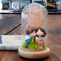나만의 레터링 [숲앤숨] LED 유리돔 동화 무드등 - 프리저브드