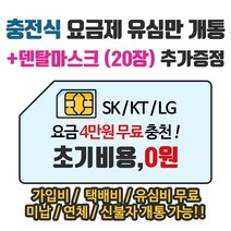 은우텔레콤 4만원무료충전 유심개통 선불폰유심, 1개, KT절약요금제