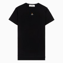 [비비안웨스트우드] (당일) 22FW 비비안 웨스트우드 ORB 로고 자수 블랙 여성 반팔