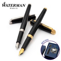 워터맨 만년필 뉴헤미스피어 락카블랙 카트리지 세트, 단품, 색상:골드트림(GT)|펜촉:EF촉 - 가는촉