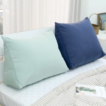 바이오 워싱 면 삼각 등받이 쿠션 커버(솜미포함)/5colors, 핑크 A커버(솜미포함)