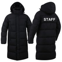 단체 학교 롱패딩 점퍼 스텝 STAFF 블랙패딩 제작