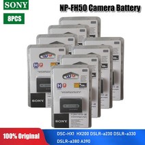 저무리 호환제품 원래 소니 카메라 배터리 NP-FH50 알파 DSLR A230 A330 A380 DSC-HX1 HX200 HDR-TG1E TG3 TG5 TG7, 05 8PCS