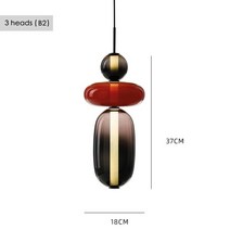 식탁 수입가구 세트 4인용 셋트 테이블 이태리 북유럽 레스토랑 커피 숍 장식 조명 이탈리아 디자이너 간단한 전시장 머리맡 탁자 컬러 유리 샹들리에, 램프 캡 3개 b2, 중성광