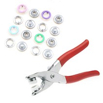 만능 똑딱이 단추 100개 펀칭기 세트 스냅단추펀치 DIY, 실버