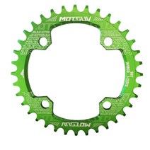 옴니움 크랭크 motsuv 104bcd round 좁은 넓은 chainring mtb 체인링, 녹색 라운드, 38톤