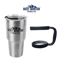 로고포함 정품 록키마운틴 텀블러 900ml 밀폐형 대용량 스텐 보온병 핸들 보냉보온, 텀블러단품(뚜껑포함)+손잡이