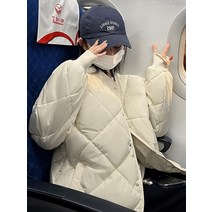 대장패딩 하라주쿠 자켓 가 겨울 코튼 패드 오버사이즈 파카 턴 다운 칼라 코트 여성 업