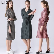 리스트 패플단독-리스트 패턴 카라 랩 원피스