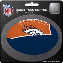 NFL 라스베가스 레이더스 키즈 퀵 토스 소프트티 축구공 블랙 스몰, Denver Broncos, 1개