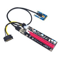 컴퓨터용노트북외장그래픽카드 for Laptop Mini PCI-E to x16 Riser External Graphics Card 60 USB cable, [01] 빨간