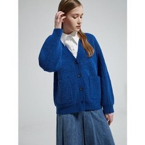 (신세계강남점)브이넥 알파카 가디건 (C224KSL052)씨씨콜렉트 (C224KSL052) 168798, 블루(BL), 1.FREE