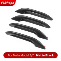자율주행 테슬라 모델 3 Y 자동차 회사 부동액 수정 액세서리에 대 한 4pcs Futhope 본딩 도어 핸들 보호 커버, [02] 4PCS Matte Black