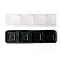 화과자케이스(4구)블랙 / 5x5x4.5cm 10개 // 화과자포장 떡포장 양갱포장