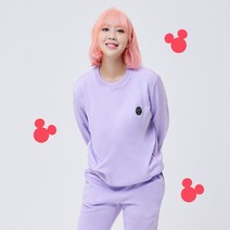 이영지 조거팬츠 디즈니 미키 캐릭터 자수 스쿨룩스 남여공용 학생 교복 데일리룩 패션 오버핏 밴딩 트레이닝 세트