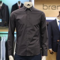 코오롱 브렌우드 22년 F/W [노타이] 솔리드 슬림 드레스셔츠 BRSDA223GYD