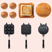 와플메이커 와플팬 타코야끼 핫케이크 샌드위치메이커 디즈니 미키 키티 푸, 타코야키 메이커 팬, 헬로키티, 1개