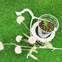 마크라메 손뜨개 새싹화분 만들기 1인 엄마표미술 행잉걸이 DIY 생태학습 과학수업 창체, 1인용