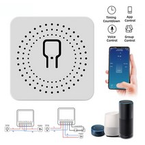 블루투스 스마트스위치 자동화10A 미니 스마트 와이파이 DIY 스위치 지원 2 웨이 제어 Alexa Google 홈 라, 01 10A