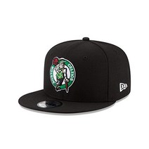 New Era NBA Boston Celtics 남성 9Fifty 팀 컬러 기본 스냅백 캡 원 사이즈 블랙