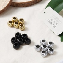 무광 메탈 비즈 구슬 3컬러(블랙/골드/실버) 16mm (5개 1set) 마크라메 재료, 골드(16mm)