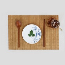 픽홈 식탁매트 우드 나무 원목 라탄 테이블 매트, 30cm x 43.5cm, 1. 기본