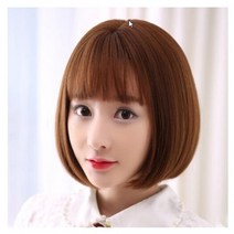 숏컷통가발, 1개, 골드브라운