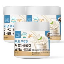 자연바름 초유 프로틴 저분자 콜라겐 단백질 쉐이크 보충제, 210g, 3개