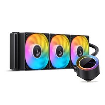 열교환기 커스텀수냉 JONSBO TG-360 5V/3Pin ARGB 액체 워터 쿨러 LGA2011 115X 1200 AM4 용 통합 CPU, 01 검정