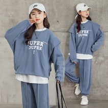 베비포 여아용 레이어드 트레이닝 상하복 세트 QR3
