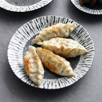 오반자이 쿠로마츠 접시 일본 그릇 식기, 쿠로마츠 접시 16cm