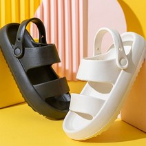 플린 여름 데일리 심플 캐주얼 키높이 통굽 신발 투웨이 슬리퍼 샌들 아쿠아 젤리 비치 바캉스 빅사이즈 플러스사이즈 큰신발 남자 여자 남녀공용 가벼운 편한 커플 시밀러룩 슈즈 3cm