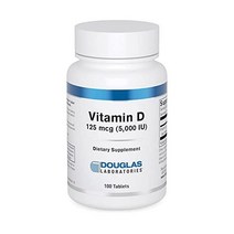 더글라스 비타민 D 5000 IU 100정 타블렛, 100 Count (Pack of 1), Standard Packaging
