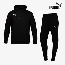 푸마 팀골 23 캐주얼 헬스복 블랙 추리닝세트