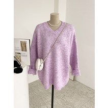 허니제이 / 올즈 파스텔 보카시 브이넥 박시핏 롱 니트(6color)