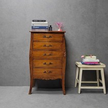 엔틱 원목 협탁 BS 5단 침대 서랍장