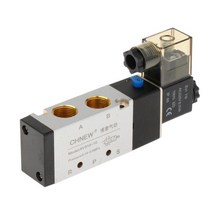 공압 솔레노이드 밸브 IP65 수리 부품 금속 전기 솔레노이드 공기 밸브, AC220V, 130x30x70mm, 알루미늄 합금